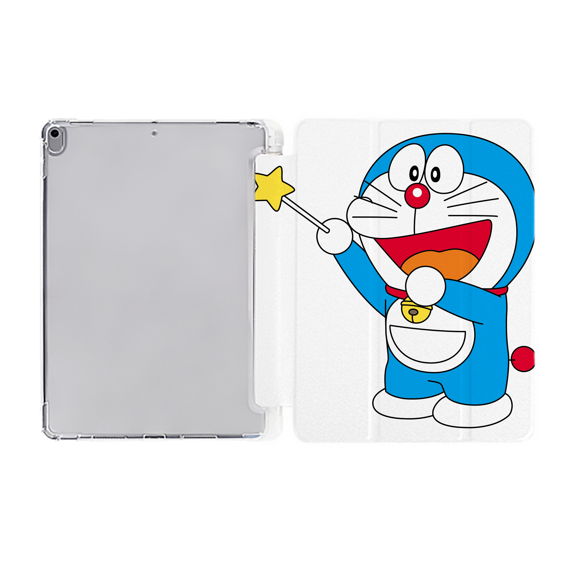 （画像用） ドラえもん Doraemon IPad ケース ペン収納付き 三つ折りスタンド PUレザー×シリコン 対応機種9.5/10.5/10.9インチ